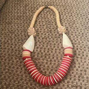 Vintage Wood and Shell Necklace